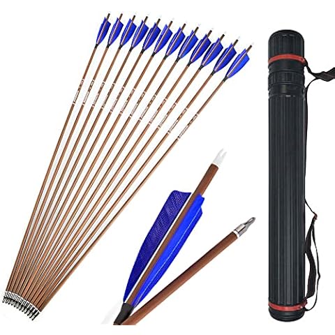 SHARROW 12 Stück Carbonpfeile 31 Zoll Carbon Pfeile Cover