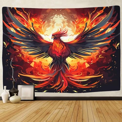 Tapisserie murale effet 3D phénix 180x230cm pour salon - 2