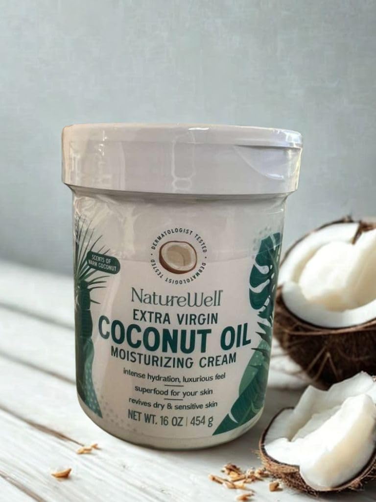 Nature well Extra Virgin Coconut Oil Moisturizing Cream, 16 oz