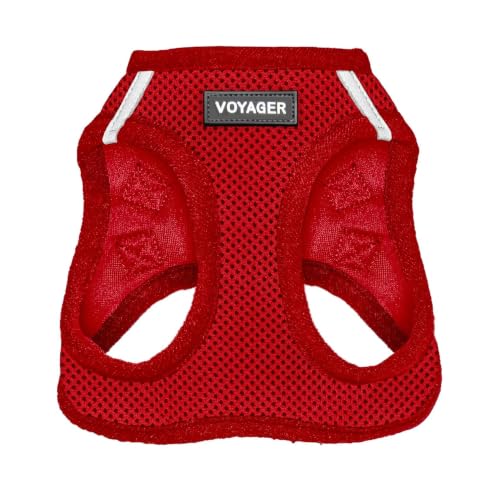 Image of Voyager Step-in Air Dog Vest Harness - Red, XX-Small | 12 - 13.5 inch in Chest, Reflective Bands, All Weather Breathable Air Mesh, Cats Compatible, Lightweight, Fast Drying