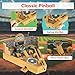 HEY! PLAY! 12-HY2070 Baseball Pinball Tabletop Skill Game - Classic Miniature Wooden Retro Sports Arcade Desktop Toy for Adult Collectors and Children