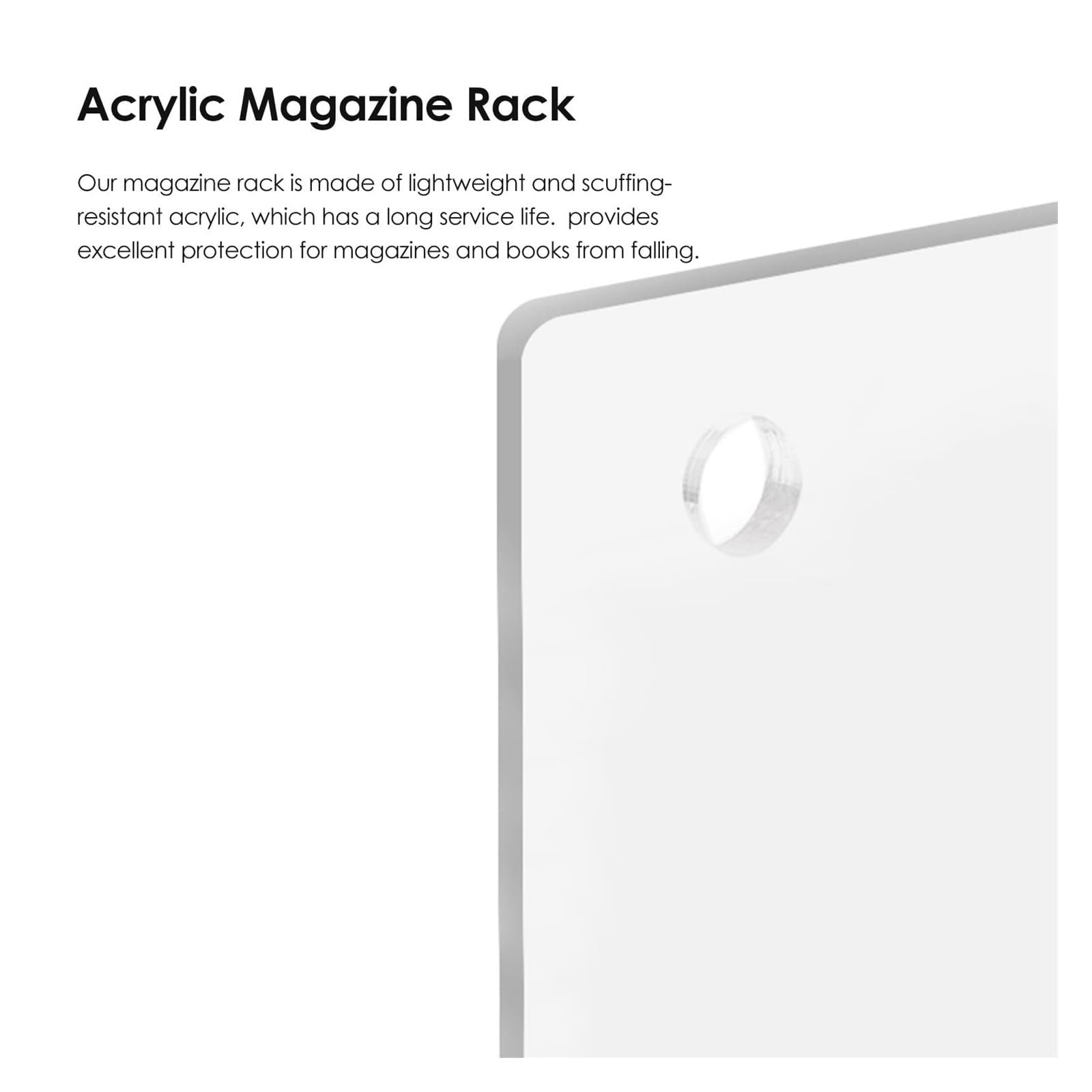 Lot de 3 Porte-brochures en Acrylique, Porte-revues Mural, présentoir pour dépliants, brochures et menus – Solution de Rangement élégante pour publicités