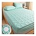 Matratzenschoner, Queen-Size Wasserdicht Ultra Weich Kühlung Matratzenbezug, Atmungsaktiv Tiefe Tasche Rock-Passform Zum Heim Wohnung Gepolstert, 4 Farben PENGFEI ( Farbe : Grün , Größe : 135x200cm )