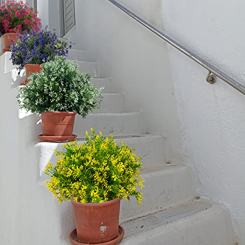 Jiftok Outdoor Artificial Fake Flowers, 12Pcs Uv Resistant Faux Flowers, No Fade Fake Plastic Artificial Plants Greenery Shrubs For Indoor Outside Hanging Planter Home Office Wedding Farmhouse Decor #TOP6