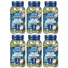 Litehouse Freeze Dried Salad Herb Blend - Substitute for Fresh Salad Herb, Dressing, Organic, Seasoning, Non-GMO, Gluten-Free - 0.42 Ounce 6-Pack