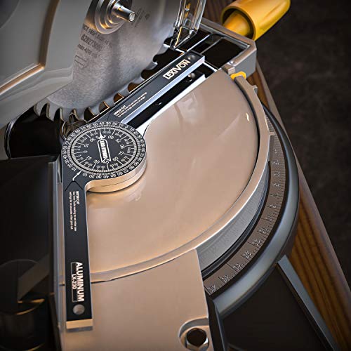 LEXIVON Aluminum Miter Saw Protractor 7Inch Rust Proof Angle Finder