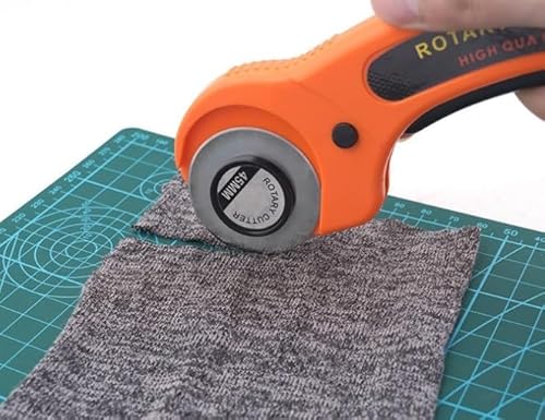 LinaLife Cortador rotativo de tecido de 45 mm para artesanato, costura acolchoada, corte pequeno com