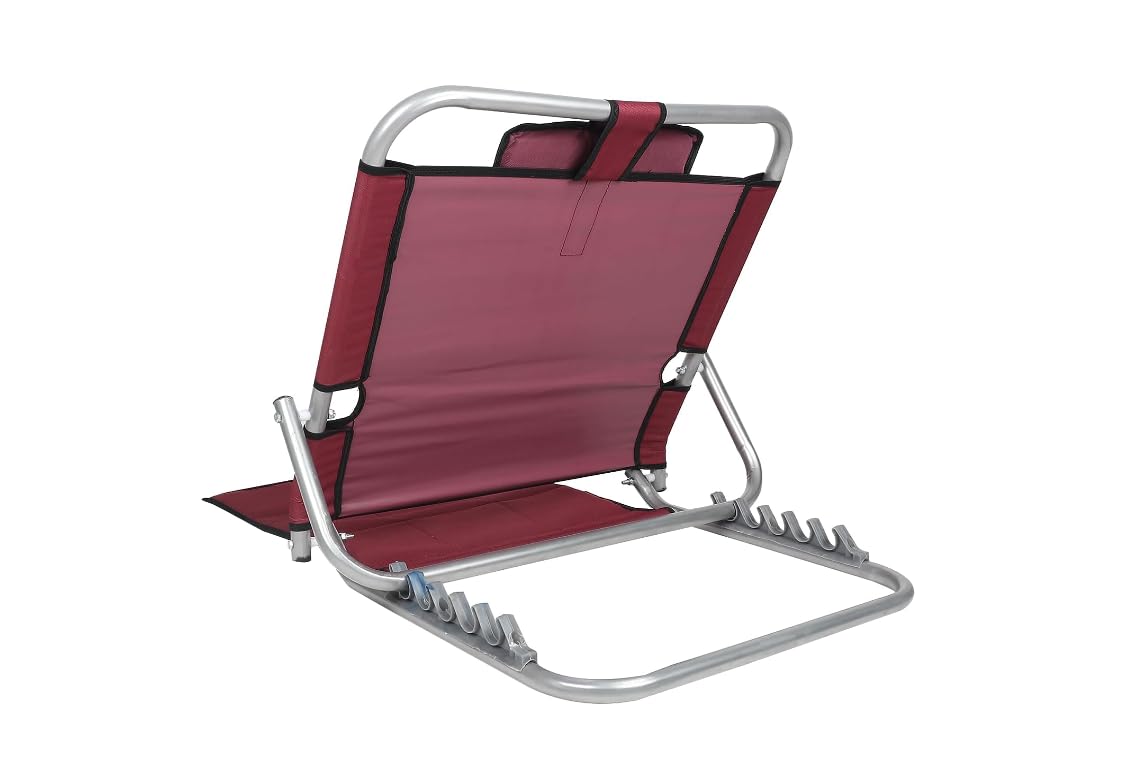 HRA Adjustable Hospital Back Rest for Use on Bed | Back Support with 5 Changeable Recline Angles | Foldable & Portable | Multi-Function Universal Size (Maroon) HRA Adjustable Hospital Back Rest for Use on Bed | Back Support with 5 Changeable Recline Angles | Foldable & Portable | Multi-Function Universal Size (Maroon)