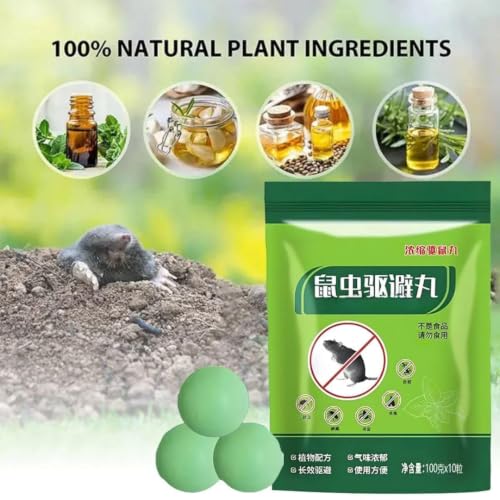 Image of Rat Repellent Balls for Home, Car & Garage, Instant Insect Repellent Pills for Mice and Rodents, Solid Pellets for Indoor Outdoor Areas, Pack of 1-10 Balls
