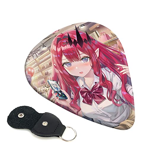 6枚セット ギターピック 赤いカカトのバーヴァン・シー スタイリッシュ 3種厚さ0.46/0.71/0.96mm 6弦アコースティックギター、エレクトリックギター、ベース、バンジョー、マンドリン 6つのギターピックに適しています おにぎり型紛失防止 ギター