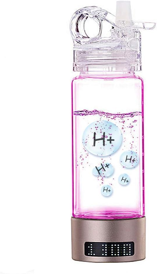 Hydrogen Generator, Hydrogen Water Ionizer Maker Generator, Hydrogen Water Bottle Spe Pem Technology, 400ml Sports Design for Car, Bike, Outdoors, Standard Mineral Water Adapter (Nozzle Version)