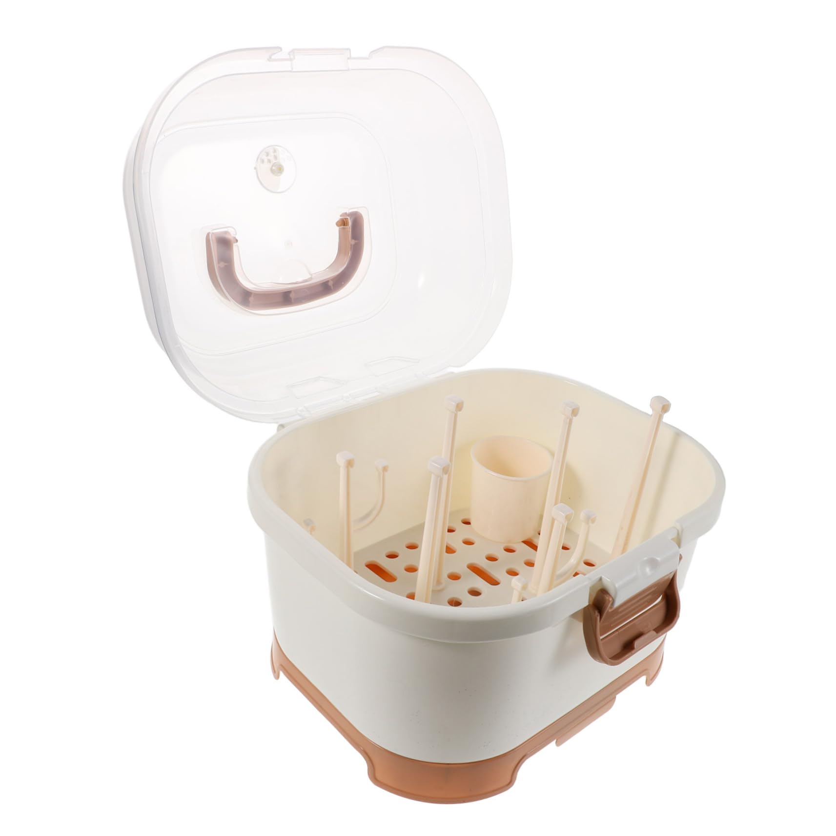 HANABASS Compatto con Organizer e Scolabiberon Portatile per Cucina e Contenitore Resistente per Essenziali Alimentazione Bebè