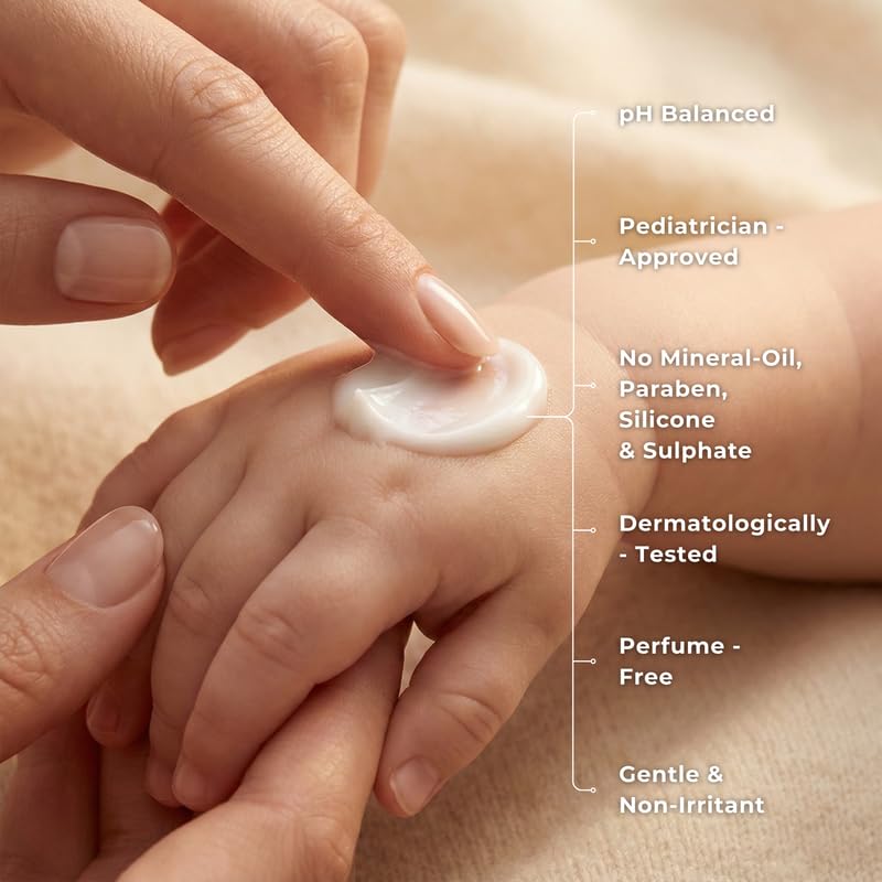 Image of Body Lotion for Newborns, toddlers & Kids | Supports Barrier Development | Long-lasting Moisturization | Deep & Multi-Layer Hydration | Made with Natural Ingredients | Dermatologically-Tested & Pediatrician Recommended | Gentle, Safe, pH Balanced, No Silicone, No Sulphate, No Parabens & No Perfumes or Toxic chemicals | 250ML Each | Pack Of 3
