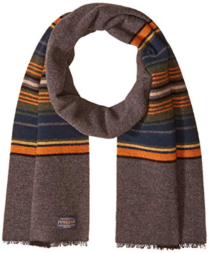 Pendleton Men's Jacquard Muffler Scarf, Olympic Stripe, ONE SIZE