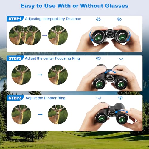 Binocular UHD 12x42 Impermeable con Adaptador para Teléfono miniatura 6