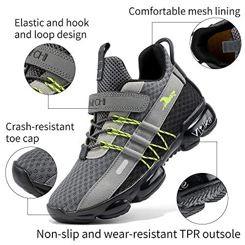 Image of JMFCHI Boys Girls Kids Sneakers Knitted Mesh Running Tennis Athletic Shoes | Breathable,Lightweight,Comfortable,Non-slip,Easy wear,Casual fashion,Indoor outdoor,Gym sport,Daily play,Little /Big Kid