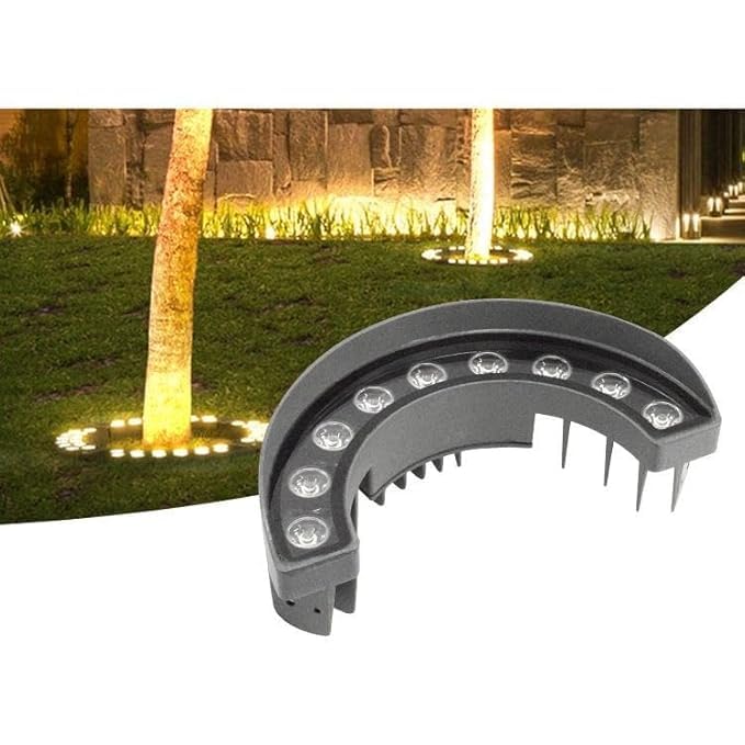 Ahuja International Led Tree Hugging Light Outdoor IP65 Waterproof Spotlight Garden Scene Palm Tree 12w Color Circular Tree Illumination Light, Warm White, Customizable (Pack of 1)-image-27