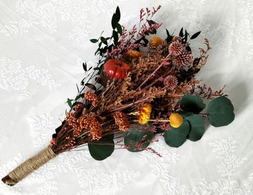 Ramo de Flores Secas Calabaza Natural miniatura 2