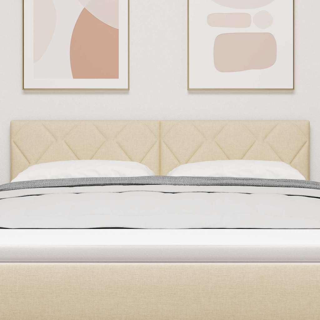 Tête de lit crème 144 cm, rembourrage en cuir synthétique, hauteur réglable, cadre en bois stable, design moderne pour chambre à coucher, durable et facile d'entretien