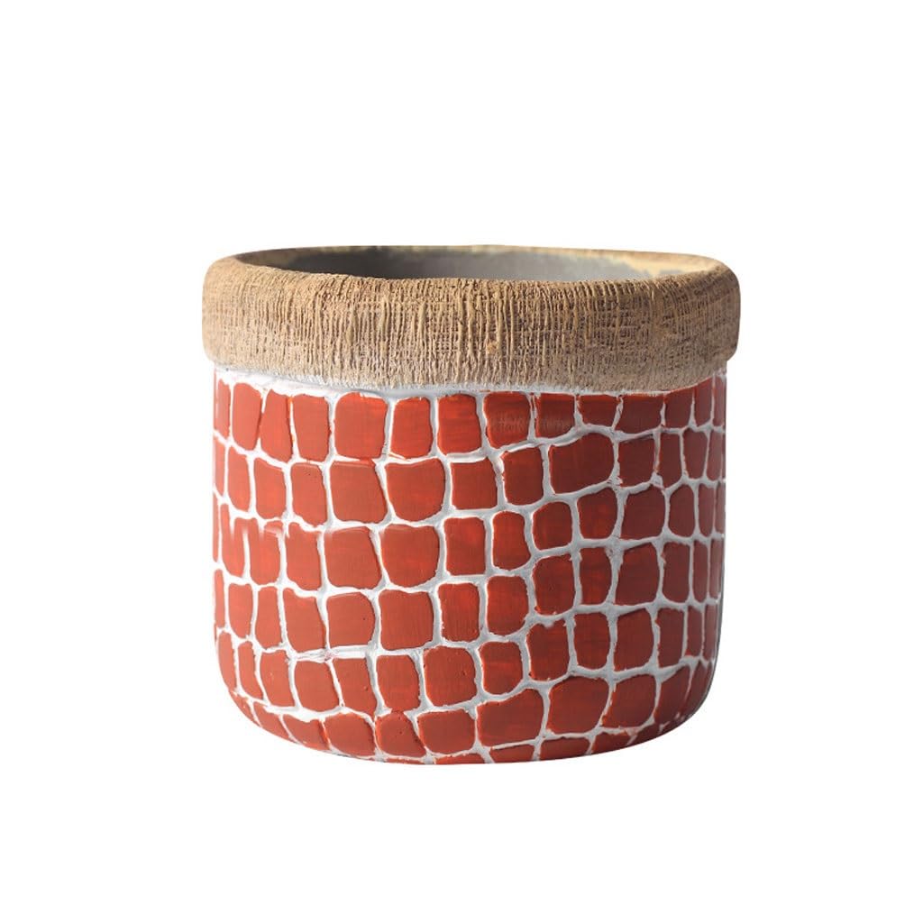 Gelasige B Flower Pots Cement Flower Pot Desktop Flower Pot Modern Simple Home Decoration Flower Pot With Drainage Holes Outdoor Flower Pots(B)