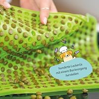 Collory Backmatte Hundekekse für MINI HALBKUGEL (1cm Ø) Leckerlis, Silikon Backform, Backunterlage für Backblech, Diätmatte, Hitzebeständig, Lebensmittelecht & Bpa-frei – Ansicht 3