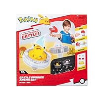 Pokémon PKW4403 - Battle Spinner - Arena mit Mew und Pikachu, offizielles Pokémon Spielset