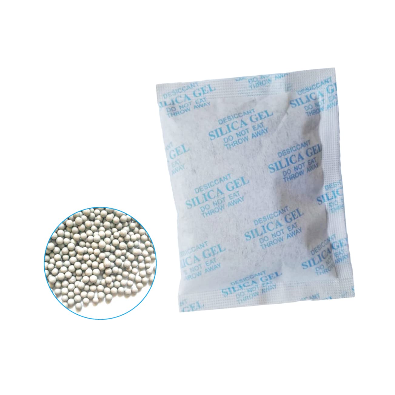 SOLUSTRE 50 Sachets Déshydratants Absorbeur D'humidité en Gel de Silice 50g Tissu Non Tissé Bleu pour Tiroirs et Vêtements Prévention Condensation et Maintien Sec