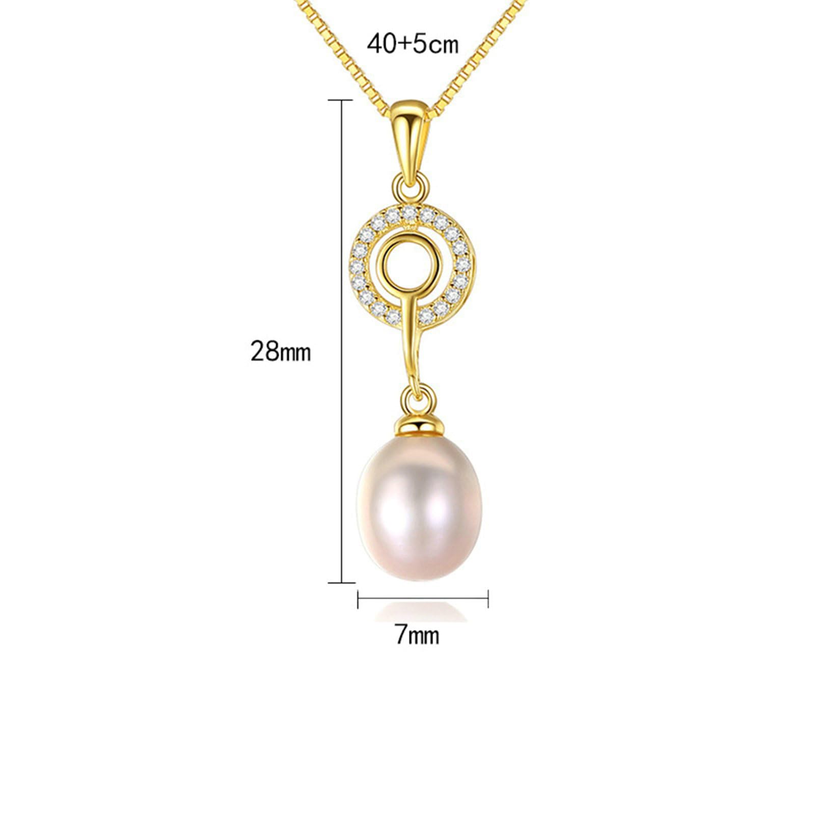 Collar de mujer de oro 375 auténtico, collar colgante de perla y sol con cadena de diamante de 45 cm para boda
