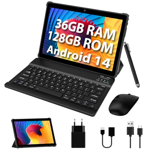 FASTWD Android 14 Tablette 10 Pouces Tablet PC 5G WiFi 36（12+24） Go RAM +128 Go ROM,Smart...