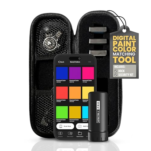Spectro 1 Pro Mobile Spectrophotometer Paint Color Matching Tool, Portable Color Reader and Checker for Paint Matching, Checker Device for Prints, & Coatings with Dock & Security Kit Included