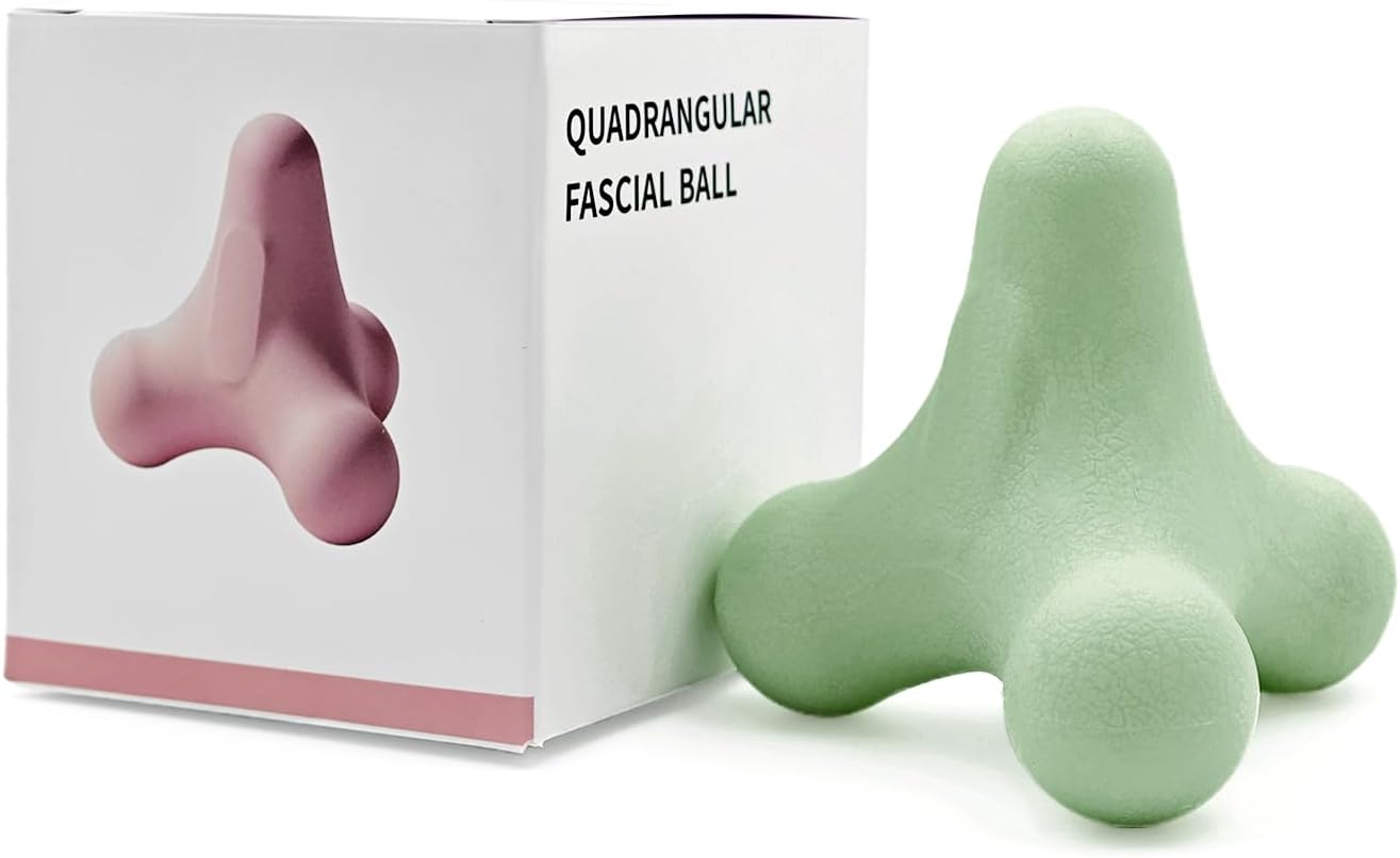Trigger Point Therapy Massage Ball for Myofascial Release Plantar Fasciitis Relief Yoga Deep Tissue Release Muscle Soreness Massage Tool Pressure Point Balls with 4 Leg for Back