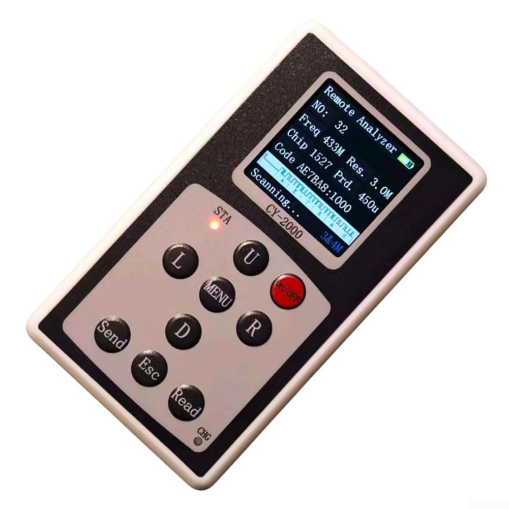 Analyseur de télécommande sans fil CY-2000 avec prise en charge de fréquence double bande, identification de puce PT2262 EV1527 et 50 emplacements de données