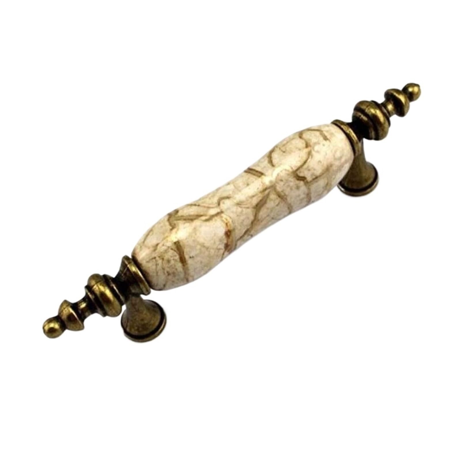 Opeximatun Bronze Kitchen Cupboard Handles, Marble Vein Ceramic Cabinet Drawer Handles