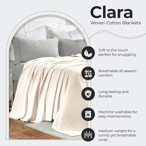 Couverture en coton jacquard de qualité supérieure Clara pour un lit élégant - 4