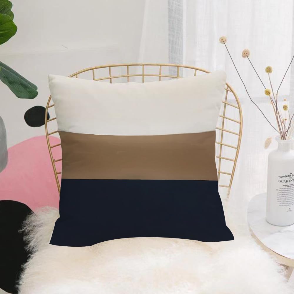Hyosxw Painted Stripes Yellow White And Blue - A10 Cushion Cover,Throw Pillow Case Home Decorative For Living Room Bedroom Sofa Chair 18X18 Inch,Painted Stripes Yellow White And Blue,Pillowcase 45X45cm