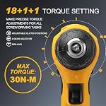 MasterSpec 20V MAX Cordless Drill Kit, 30N.m Torque, 18+1+1 Settings, Includes Li-Ion Battery Pack, Charger, Screwdriver Bit Set & LED Light for Your Drilling and Screwdriving Projects