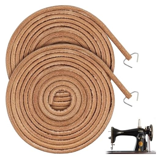 2 Piezas Correa de Maquina de Coser 183cm, Máquina de Coser Doméstica Correa, Correa para Máquina de Coser, Cinturón de Cuero para Máquina de Coser, Compatible Muchas Tipo Máquinas de Coser