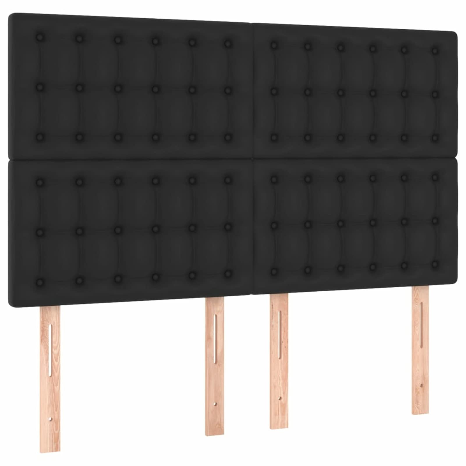 LAPOOH Lit à sommier tapissier avec Matelas Noir 140x190 cm Similicuir,Sommier Tapissier,Sommier À Lattes,Sommier avec Pieds