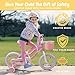 bicystar Girls Bike for Kids 3-5 with Training Wheels, Basket, Coaster Brake, Streamers, 16 inch Pink Pedal Bicycle