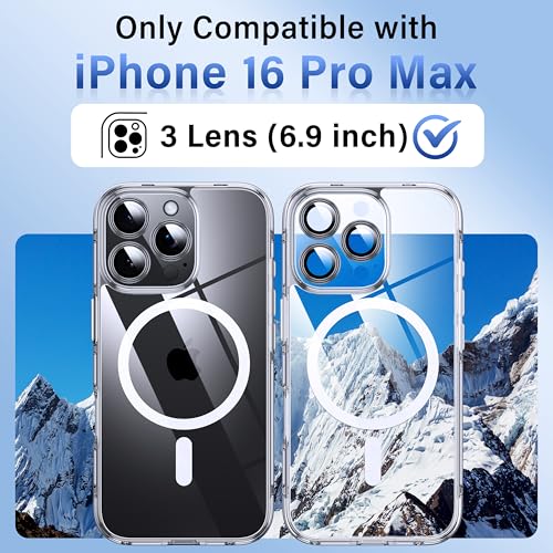 Coque MagSafe iPhone 16 Pro Max transparente antichoc étui rigide 6.9 pouces clair