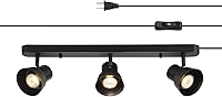 Vista 10 de GLOBE Electric 60024 Iluminación de riel de 3 luces con enchufe, cabezales ajustables, acabado blanco mate, 22 pulgadas, base GU10, cable de 15 pies