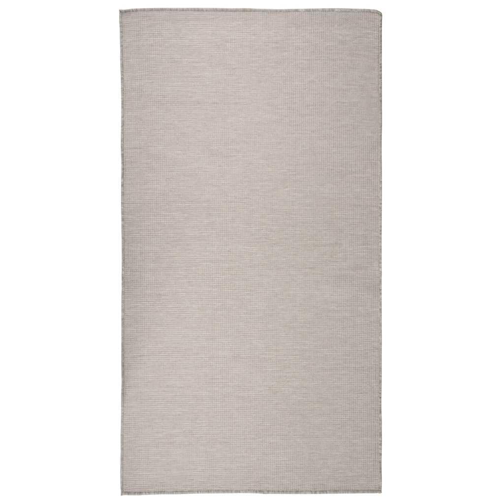 Dywan do użytku na zewnątrz, płaski, 80 x 150 cm, jasnoszary, odporny na działanie promieni UV, jako dywanik na balkon, taras, do ochrony i dekoracji