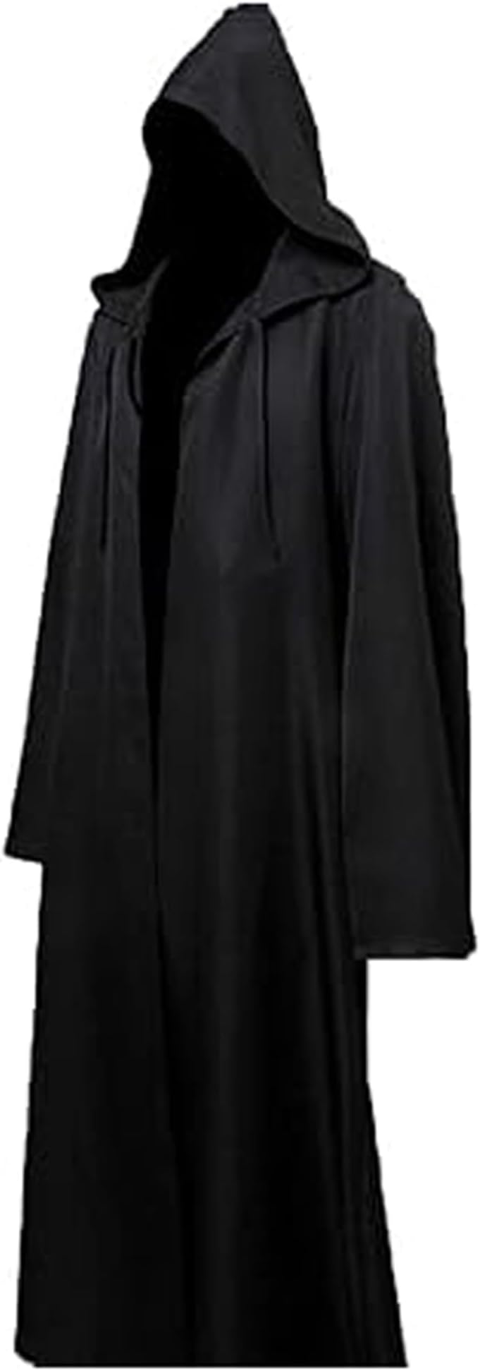 Joyshop Mens Halloween Witch Cosplay Robe Costume Adult Hooded Cloak Cape,Black,Small