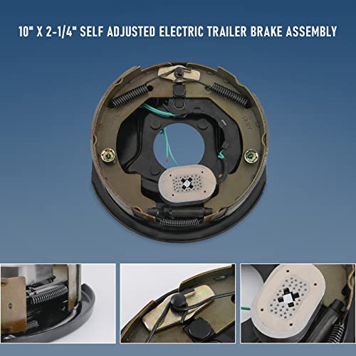 Jdmspeed 008-247-05, 84546, 008-249-07, 84557 Pair Of 10 Inch X 2-1/4 Inch Self Adjusted Electric Trailer Brake Assembly Left And Right 3500Lb Axle Trailer Brake Kit thumb #5