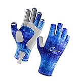 Fingerless Outdoor Gloves Sun Gloves UV Protection UPF50 Fishing Gloves Sun Protection Gloves Men Women for Fishing,Canoeing, Kayaking, Rowing, Hiking, Paddling, Driving, Cycling (L/XL)