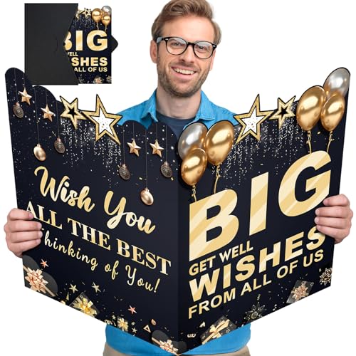 Jumbo Get Well Card, Large Feel Better Soon Guest Book Signing