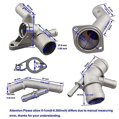 4 conectores de manguera de refrigeración de motor de aluminio 1.8T para Golf MK4 Bettle A3 S3 TT Seat