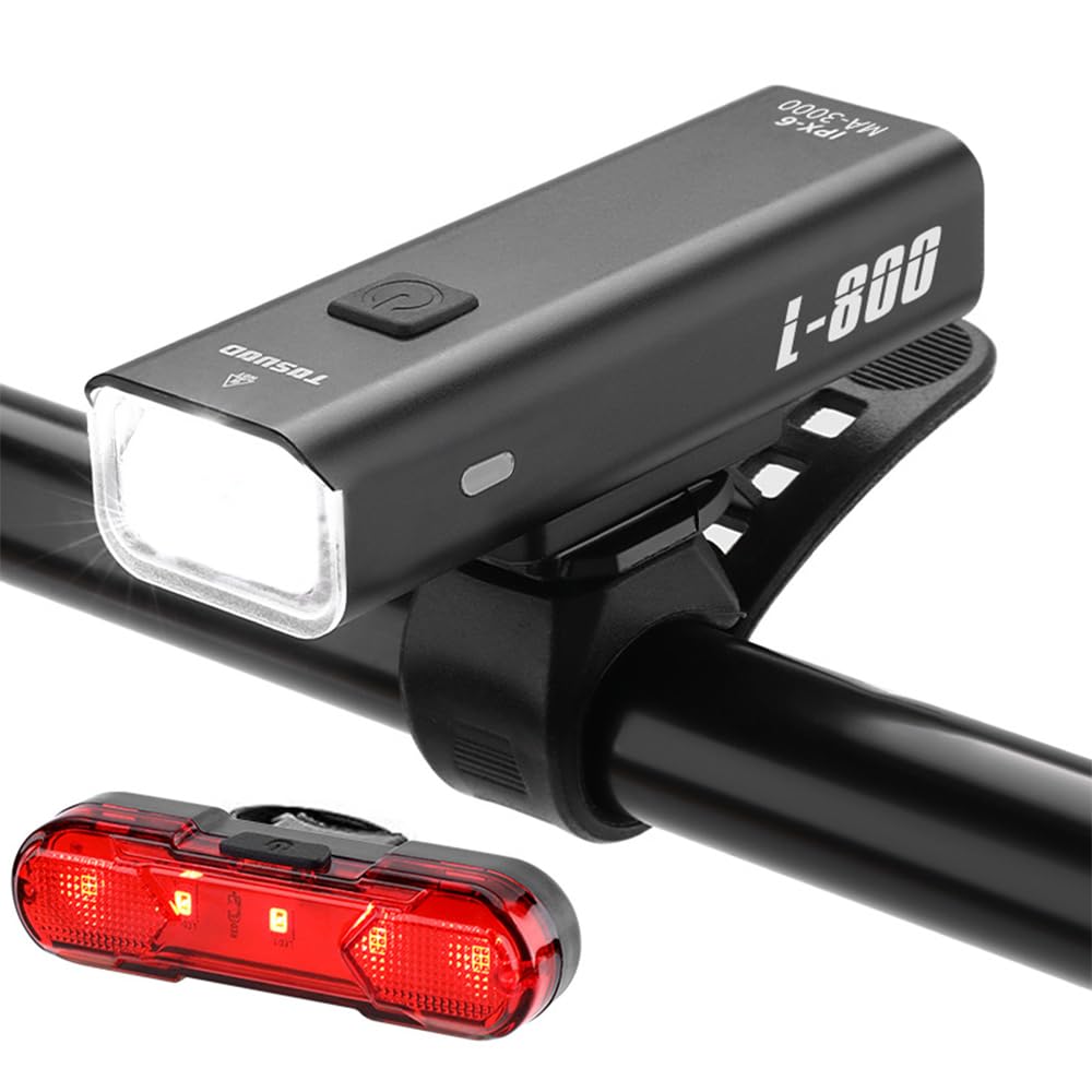 Amazon.co.jp: 充電式自転車ライトセット USBバイクヘッドライト