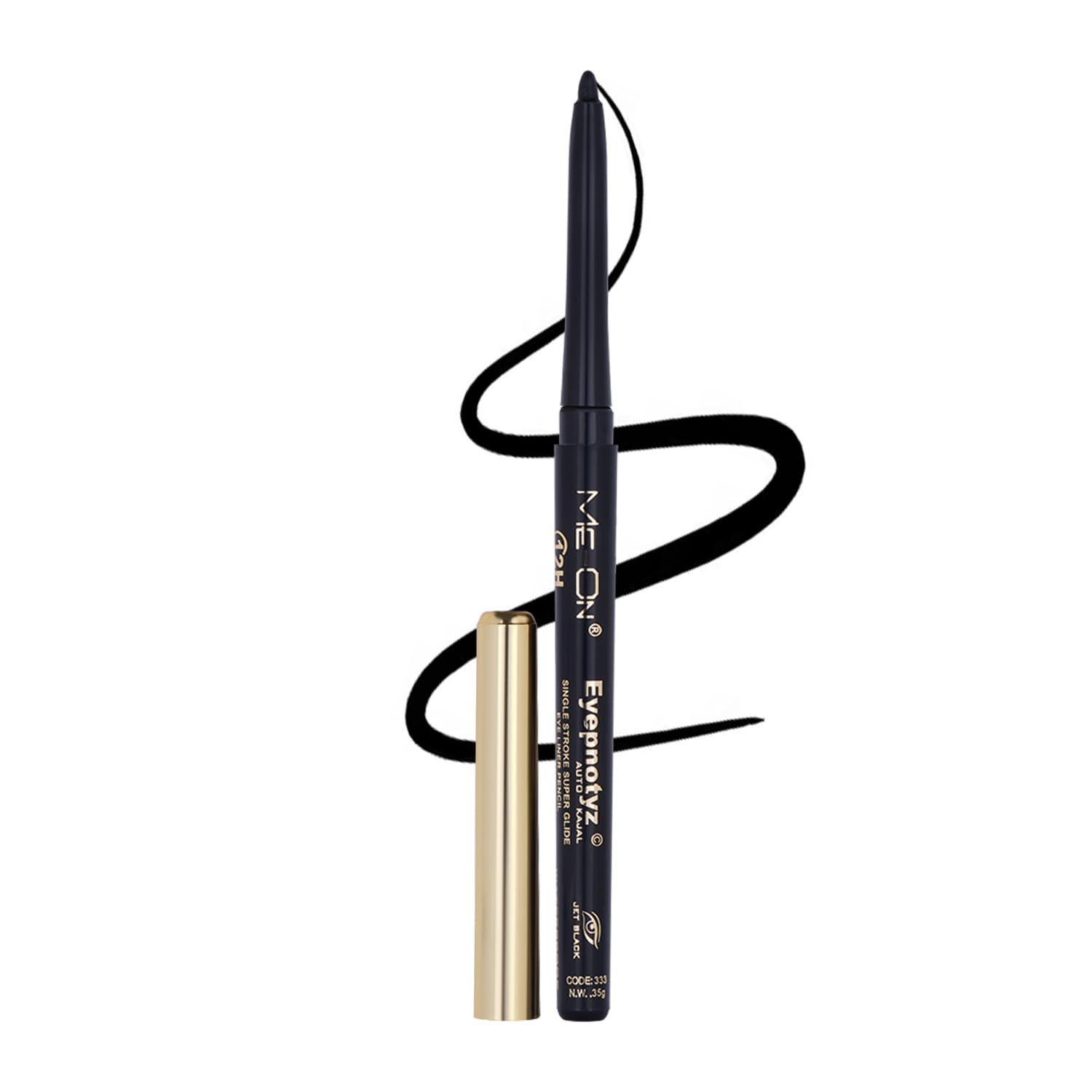 ME-ON Eyepnotyz Auto Kajal I Smudgeproof I One Stroke Application I Water Resistant I Jet Black Pigment I 12H Stay - 0.35gm-image-24
