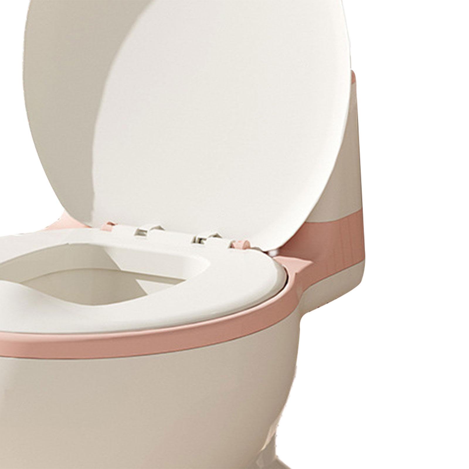 Töpfchen, Toilettensitz, Rutschfest, Leicht zu Reinigen, Abnehmbarer Aufsatz, Realistische Toilette, Rosa PP-Sitz, Universal-